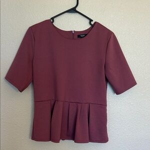 Simply Vera Vera Wang Dusty Rose Peplum Blouse